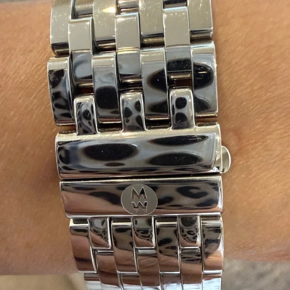 Michele Silver Chronograph Watch with Diamond Accents - Picture 3 of 12